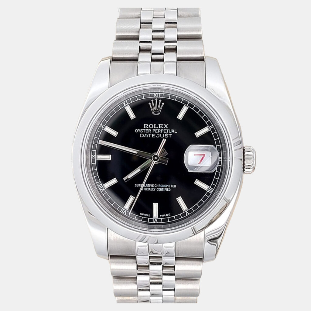 Rolex Datejust 116200 Automatic Black Stainless Steel Men's Wristwatch 36 mm Rolex Datejust 116200 Automatic Black Stainless Steel Men's Wristwatch 36 mm