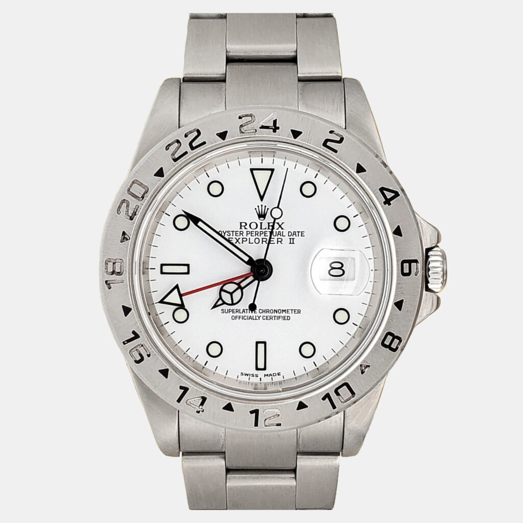 Rolex Explorer II 16570 Automatic White Stainless Steel Men's Wristwatch 40 mm Rolex Explorer II 16570 Automatic White Stainless Steel Men's Wristwatch 40 mm