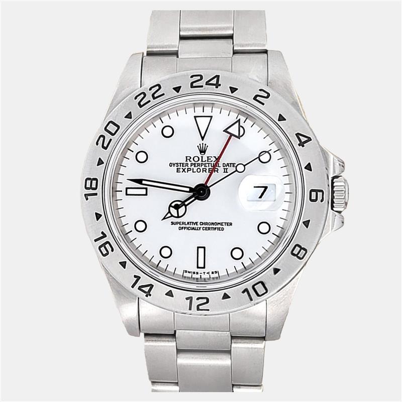 Rolex Explorer II 16570 Automatic White Stainless Steel Men's Wristwatch 40 mm Rolex Explorer II 16570 Automatic White Stainless Steel Men's Wristwatch 40 mm