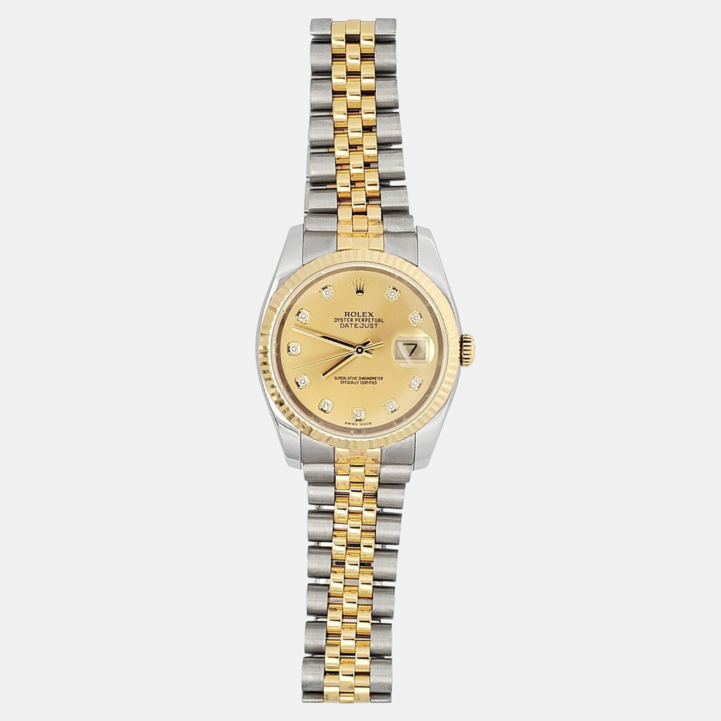 Rolex Datejust 116233 Automatic Champagne Diamond 18k Yellow Gold Stainless Steel Men's Wristwatch 36 mm Rolex Datejust 116233 Automatic Champagne Diamond 18k Yellow Gold Stainless Steel Men's Wristwatch 36 mm