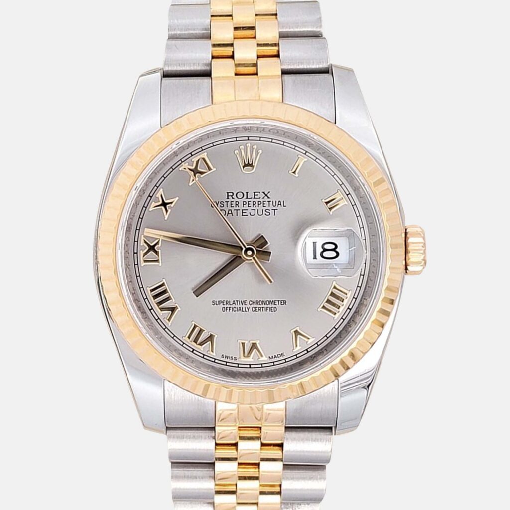 Rolex Datejust 116233 Automatic Slate 18K Yellow Gold Stainless Steel Men's Wristwatch 36 mm Rolex Datejust 116233 Automatic Slate 18K Yellow Gold Stainless Steel Men's Wristwatch 36 mm