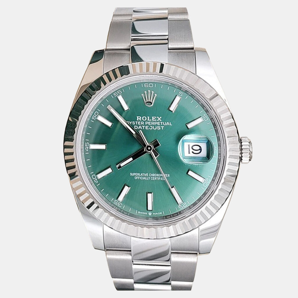 Rolex Datejust 126334 Automatic Mint Green 18K White Gold Men’s Wristwatch 41 mm Rolex Datejust 126334 Automatic Mint Green 18K White Gold Men’s Wristwatch 41 mm