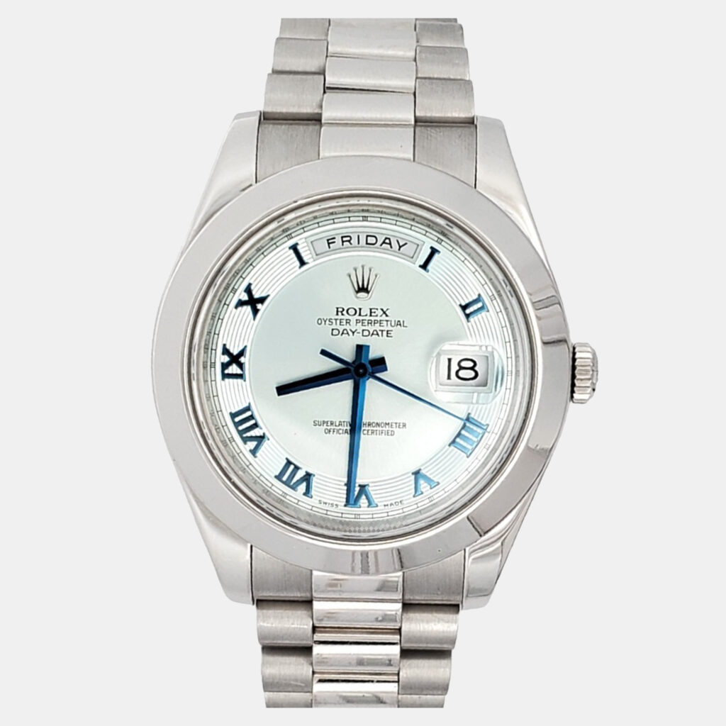 Rolex Day-Date II 218206 Automatic Ice Blue Platinum Men’s Wristwatch 40 mm Rolex Day-Date II 218206 Automatic Ice Blue Platinum Men’s Wristwatch 40 mm