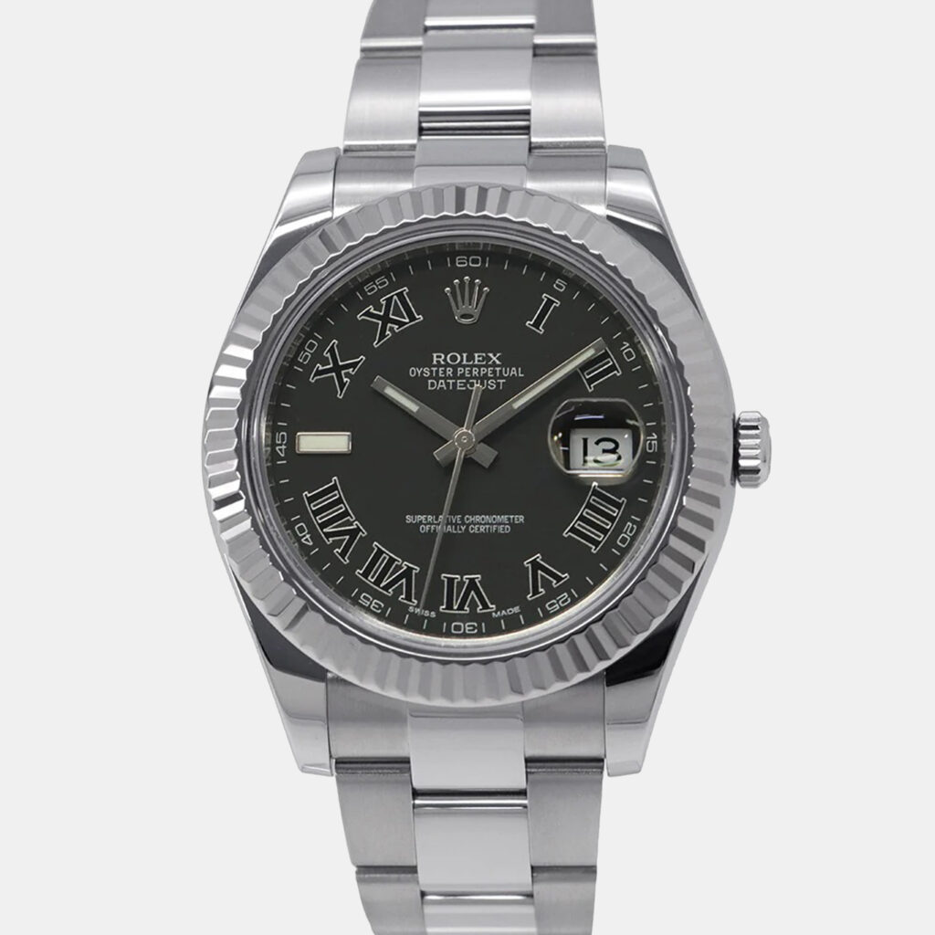 Rolex Datejust II 116334 Automatic Black 18k White Gold Stainless Steel Men's Wristwatch 41 mm Rolex Datejust II 116334 Automatic Black 18k White Gold Stainless Steel Men's Wristwatch 41 mm