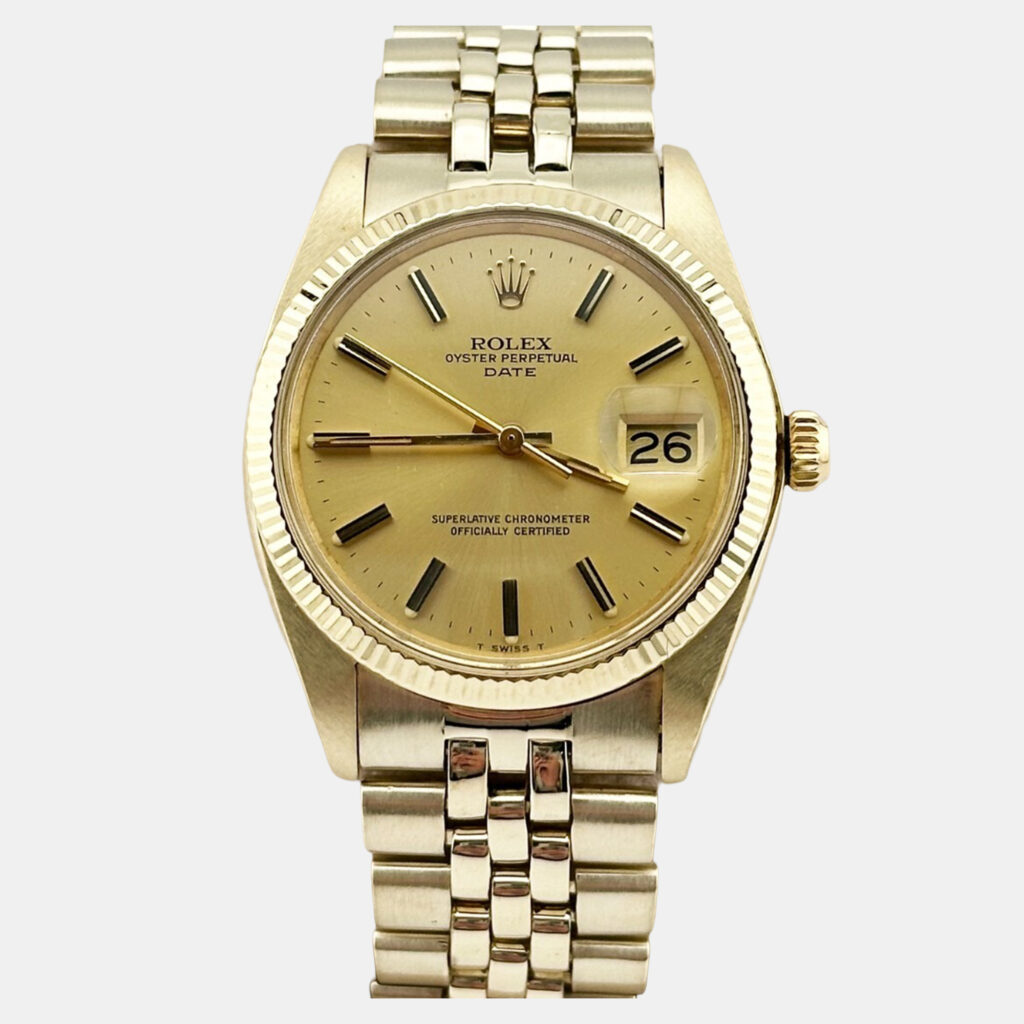 Rolex Date 1503 Automatic Champagne 14K Yellow Gold Men's Wristwatch 34 mm Rolex Date 1503 Automatic Champagne 14K Yellow Gold Men's Wristwatch 34 mm
