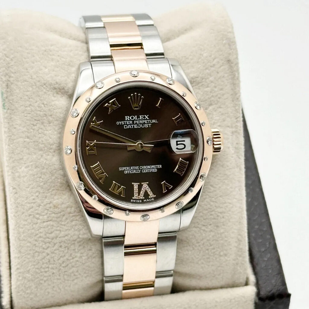 Rolex Datejust 178341 Automatic Chocolate Diamond 18k Rose Gold Stainless Steel Men's Wristwatch 31 mm Rolex Datejust 178341 Automatic Chocolate Diamond 18k Rose Gold Stainless Steel Men's Wristwatch 31 mm