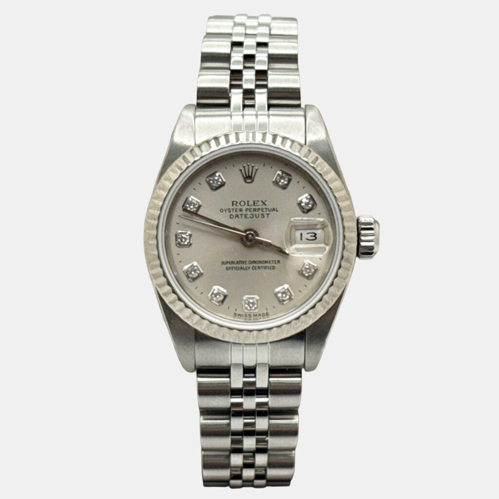 Rolex President Datejust 69174 Automatic Silver Diamond Stainless Steel 18k White Gold Men's Wristwatch 26 mm Rolex President Datejust 69174 Automatic Silver Diamond Stainless Steel 18k White Gold Men's Wristwatch 26 mm