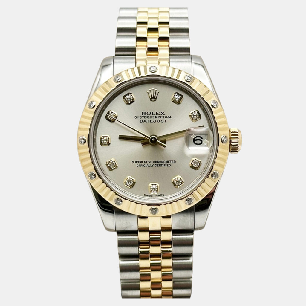 Rolex Datejust 178313 Automatic Diamond 18k Yellow Gold Stainless Steel Men's Wristwatch 31 mm