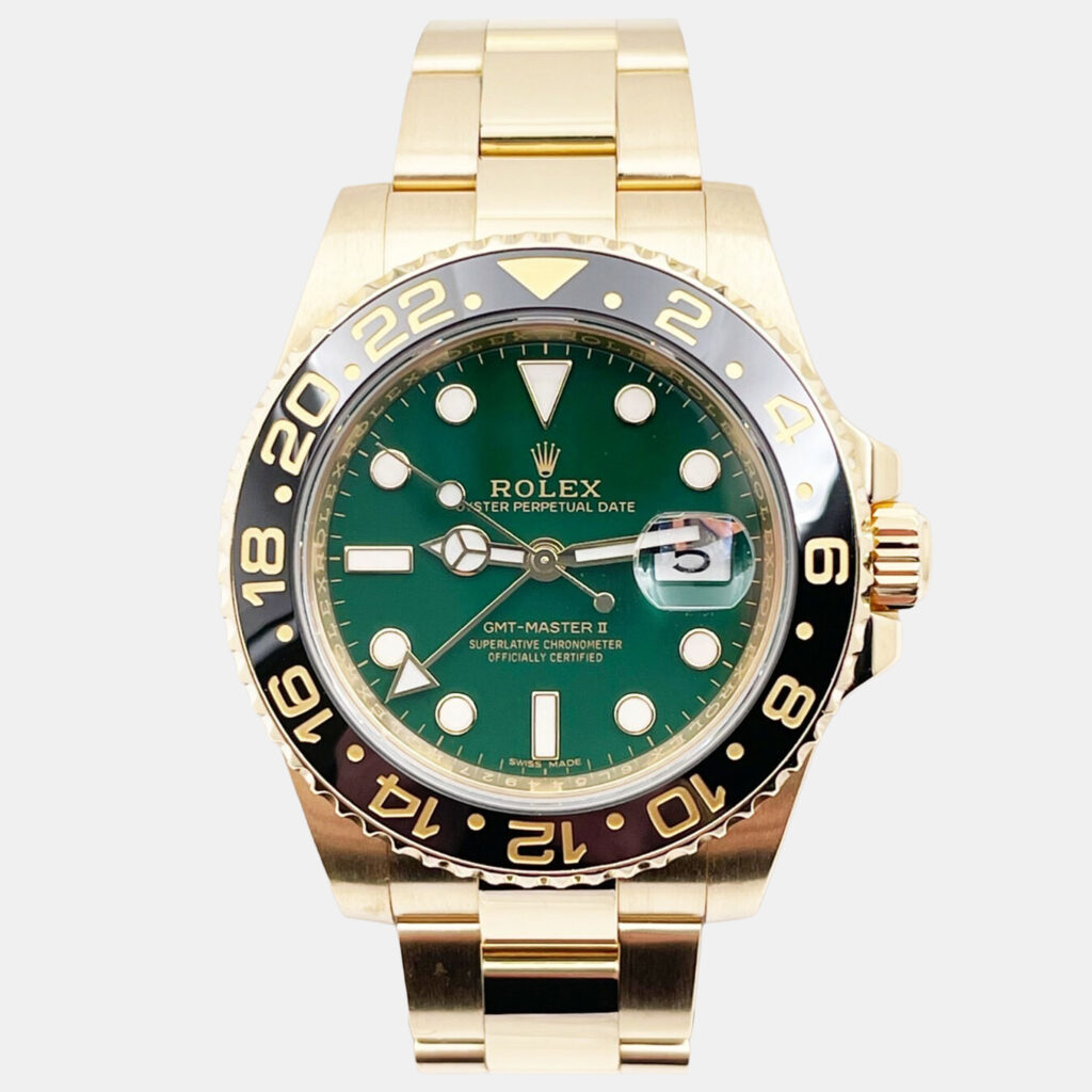 Rolex GMT-Master II 116718 Automatic Green Black Ceramic 18k Yellow Gold Men's Wristwatch 40 mm Rolex GMT-Master II 116718 Automatic Green Black Ceramic 18k Yellow Gold Men's Wristwatch 40 mm