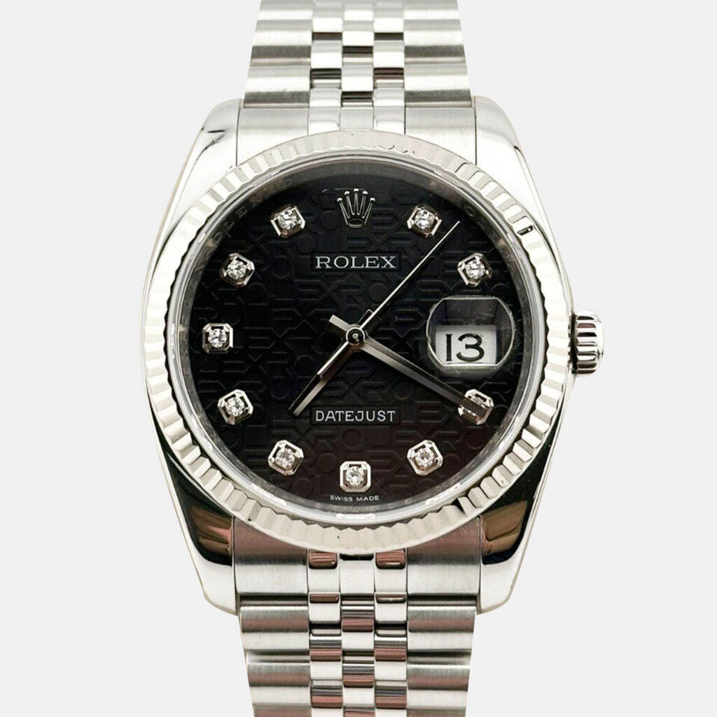 Rolex Datejust 116234 Automatic Black Diamond Stainless Steel Men's Wristwatch 36 mm Rolex Datejust 116234 Automatic Black Diamond Stainless Steel Men's Wristwatch 36 mm