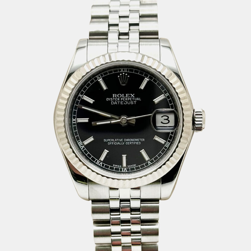 Rolex Datejust 178274 Automatic Black Stainless Steel 18K White Gold Men's Wristwatch 31 mm Rolex Datejust 178274 Automatic Black Stainless Steel 18K White Gold Men's Wristwatch 31 mm