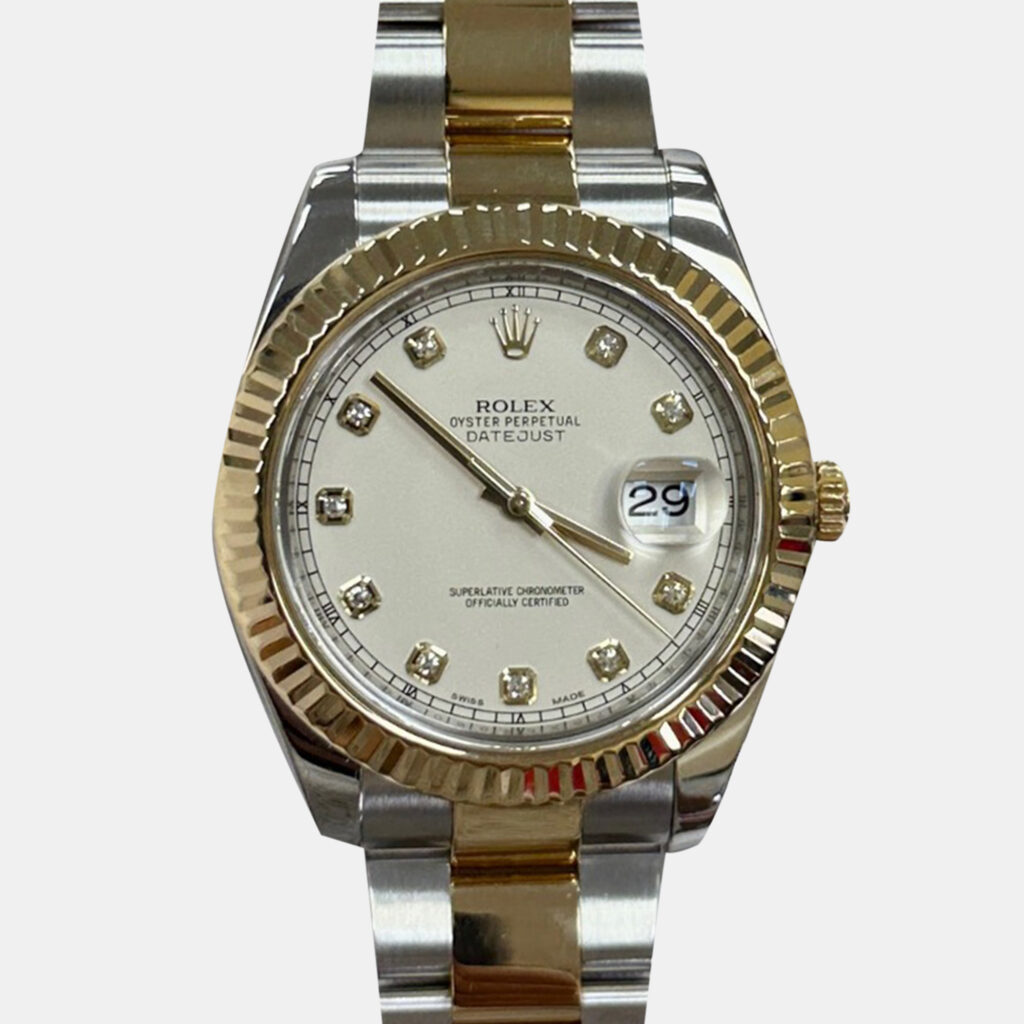 Rolex Datejust II 116333 Automatic Ivory Diamond 18K Yellow Gold Stainless Steel Men's Wristwatch 41 mm Rolex Datejust II 116333 Automatic Ivory Diamond 18K Yellow Gold Stainless Steel Men's Wristwatch 41 mm