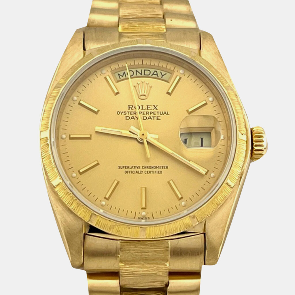 Rolex President Day Date 18078 Automatic Champagne 18K Yellow Gold Men's Wristwatch 36 mm Rolex President Day Date 18078 Automatic Champagne 18K Yellow Gold Men's Wristwatch 36 mm