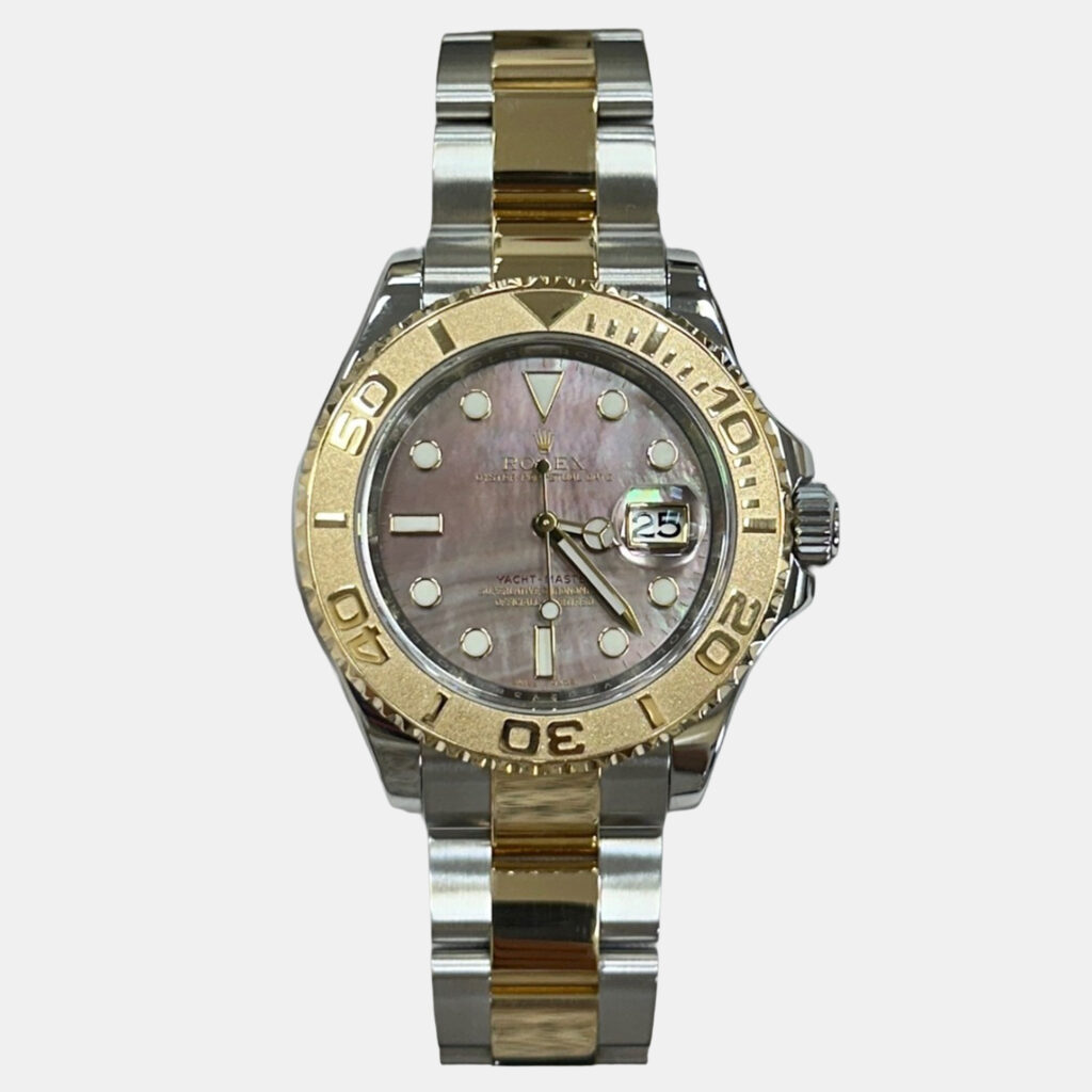 Rolex Yacht Master 16623 Automatic Black Mother of Pearl 18K Yellow Gold Stainless Steel Men's Wristwatch 40 mm Rolex Yacht Master 16623 Automatic Black Mother of Pearl 18K Yellow Gold Stainless Steel Men's Wristwatch 40 mm