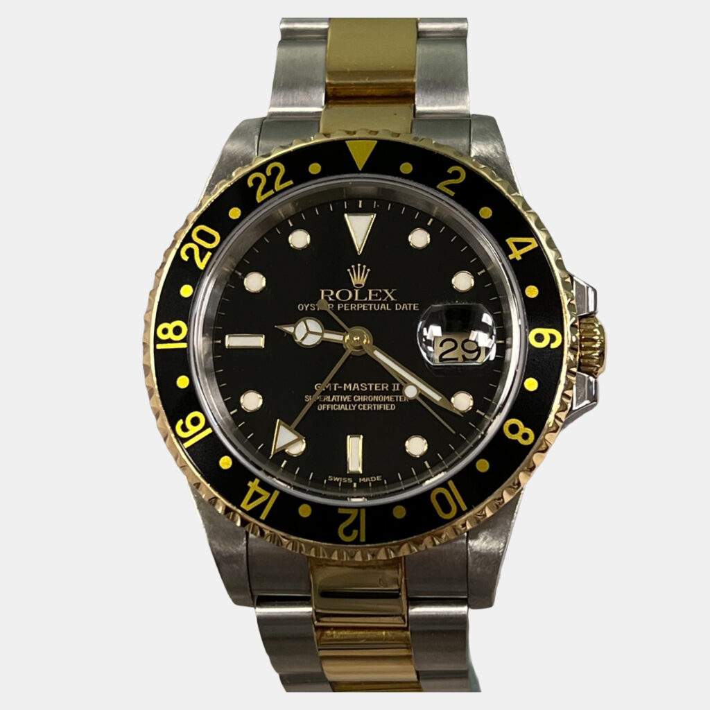 Rolex GMT Master II 16713 Automatic Black 18K Yellow Gold Stainless Steel Men's Wristwatch 40 mm Rolex GMT Master II 16713 Automatic Black 18K Yellow Gold Stainless Steel Men's Wristwatch 40 mm