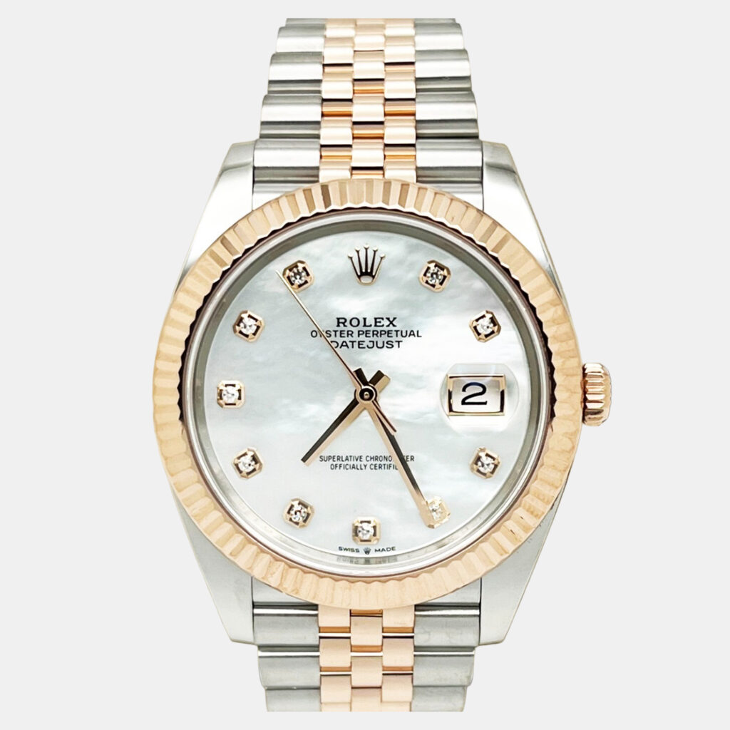 Rolex Datejust 126331 Automatic Mother Of Pearl,Diamond, Stainless Steel & 18K Rose Gold Men's Wristwatch 41mm Rolex Datejust 126331 Automatic Mother Of Pearl,Diamond, Stainless Steel & 18K Rose Gold Men's Wristwatch 41mm