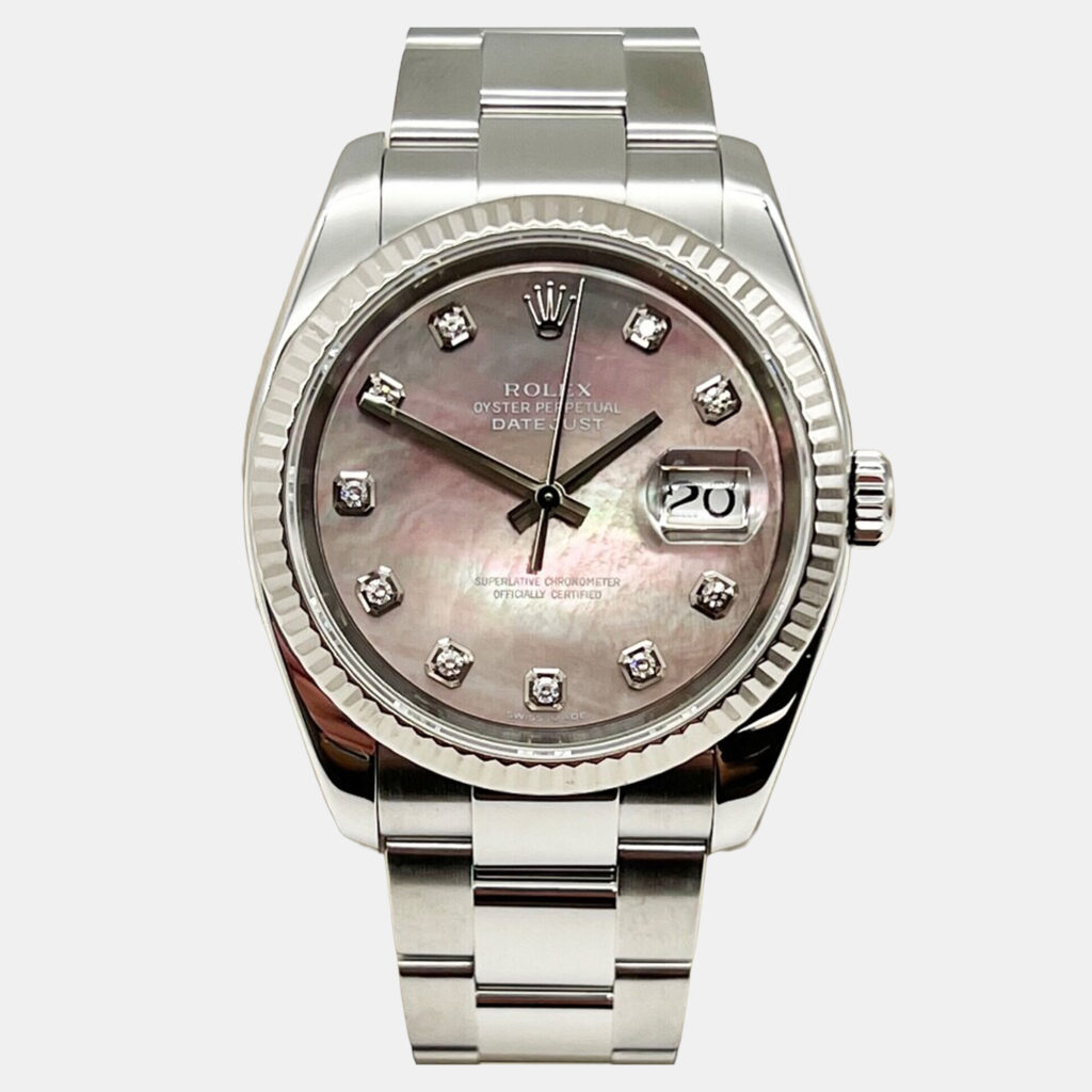 Rolex Datejust 116234 Automatic Mother Of Pearl 18K White Gold & Stainless Steel Men's Wristwatch 36mm Rolex Datejust 116234 Automatic Mother Of Pearl 18K White Gold & Stainless Steel Men's Wristwatch 36mm