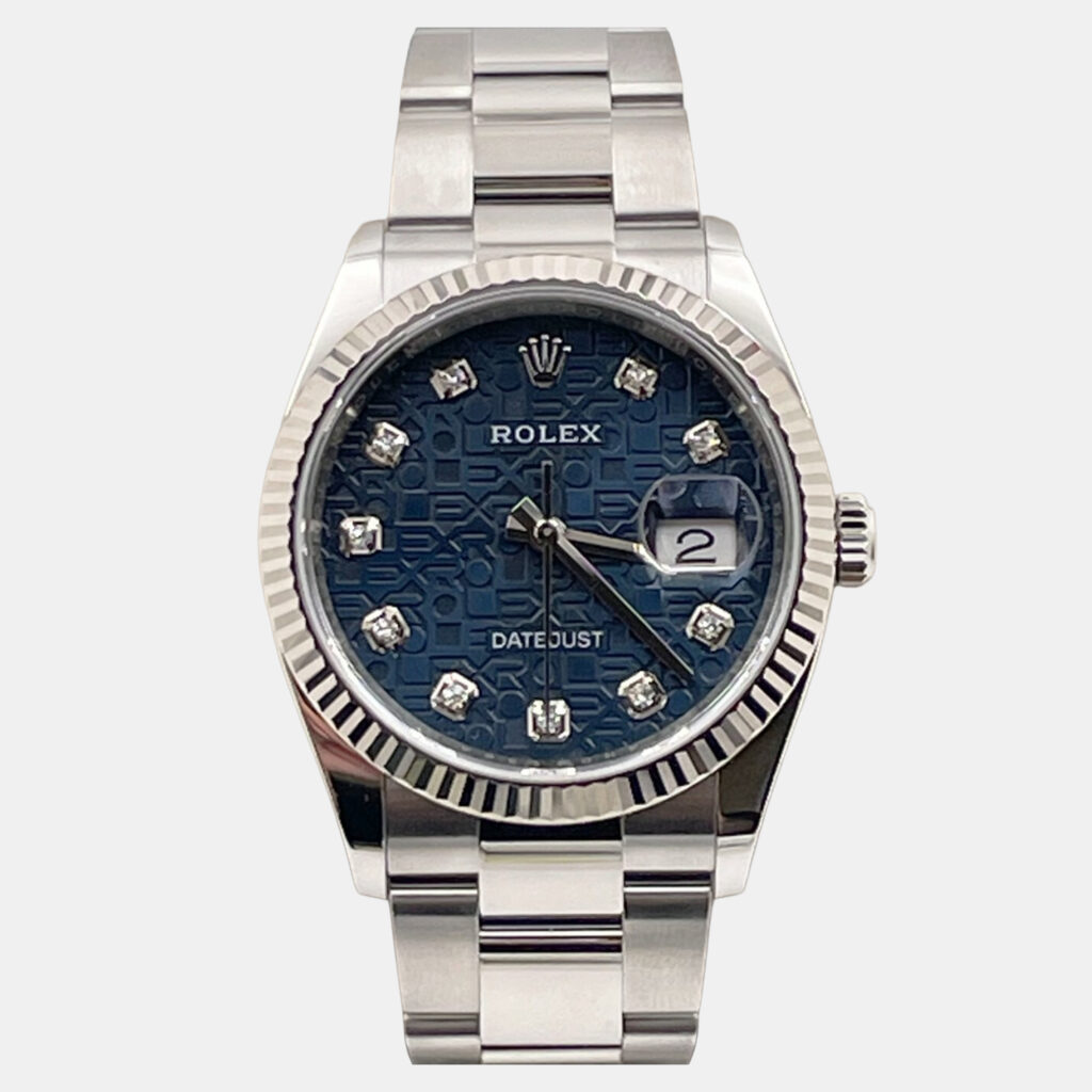 Rolex Datejust 126234 Automatic Blue Diamond Stainless Steel 18K White Gold Men's Wristwatch 36 mm Rolex Datejust 126234 Automatic Blue Diamond Stainless Steel 18K White Gold Men's Wristwatch 36 mm