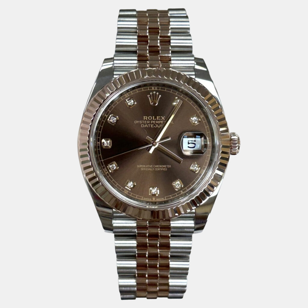 Rolex Datejust 126331 Automatic Chocolate Diamond 18K Rose Gold Stainless Steel Men's Wristwatch 41 mm Rolex Datejust 126331 Automatic Chocolate Diamond 18K Rose Gold Stainless Steel Men's Wristwatch 41 mm