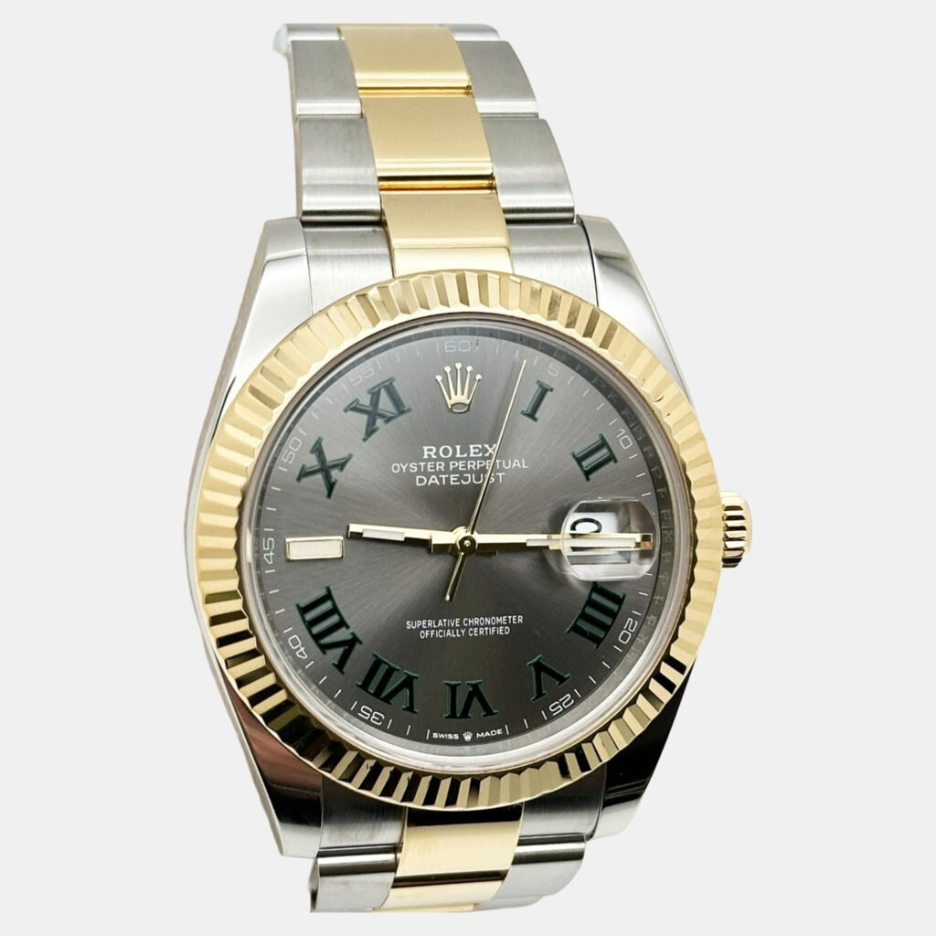 Rolex Datejust 126333 Automatic Slate Wimbledon 18K Yellow Gold Stainless Steel Men's Wristwatch 41 mm Rolex Datejust 126333 Automatic Slate Wimbledon 18K Yellow Gold Stainless Steel Men's Wristwatch 41 mm