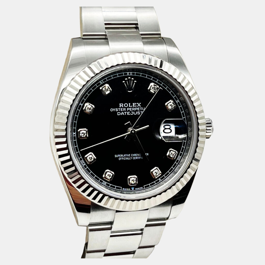 Rolex Datejust 126334 Automatic Black Diamond 18K White Gold Stainless Steel Men's Wristwatch 41 mm Rolex Datejust 126334 Automatic Black Diamond 18K White Gold Stainless Steel Men's Wristwatch 41 mm
