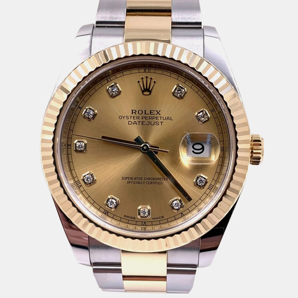 Rolex Datejust 126333 Automatic Champagne Diamond 18K Yellow Gold Stainless Steel Men's Wristwatch 41 mm Rolex Datejust 126333 Automatic Champagne Diamond 18K Yellow Gold Stainless Steel Men's Wristwatch 41 mm
