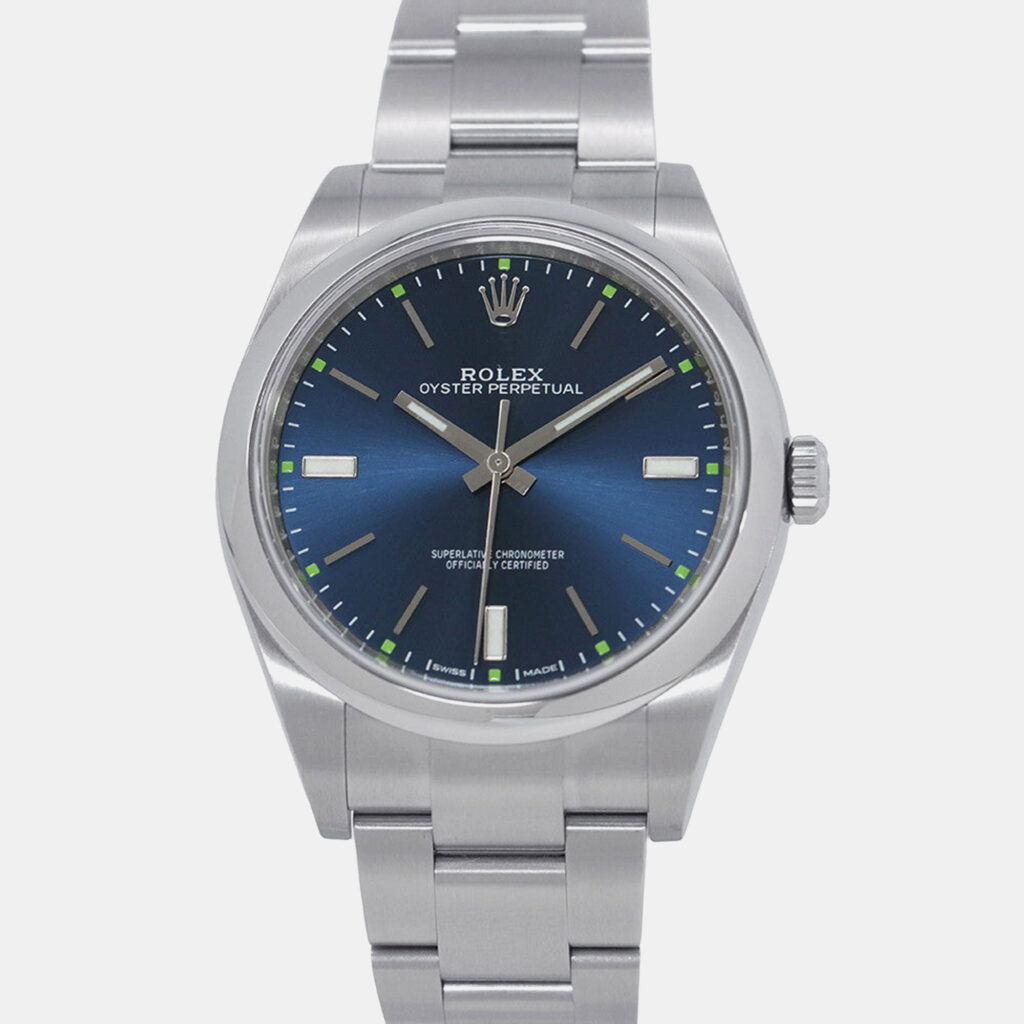 Rolex Oyster Perpetual 114300 Automatic Blue Stainless Steel Men’s Wristwatch 39 mm Rolex Oyster Perpetual 114300 Automatic Blue Stainless Steel Men’s Wristwatch 39 mm