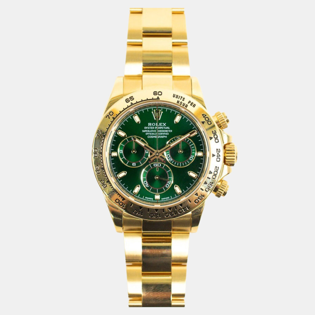 Rolex Cosmograph Daytona 116508 Automatic Green 18K Yellow Gold Men's Wristwatch 40 mm Rolex Cosmograph Daytona 116508 Automatic Green 18K Yellow Gold Men's Wristwatch 40 mm
