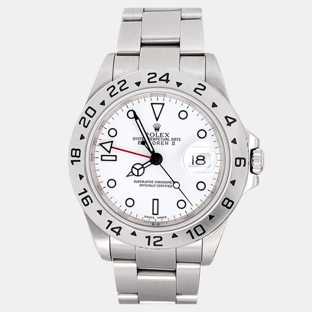 Rolex Explorer II 16570 Automatic White Stainless Steel Men's Wristwatch 40 mm Rolex Explorer II 16570 Automatic White Stainless Steel Men's Wristwatch 40 mm