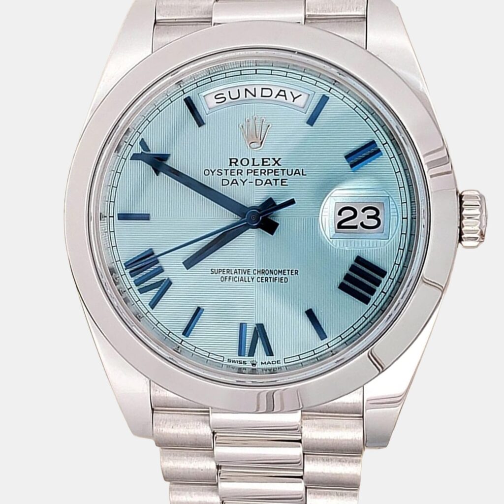 luxury-men-rolex-used-watches-p1234675-010.jpg Rolex President Day-Date 228206 Automatic Ice Blue Platinum Men's Wristwatch 40 mm