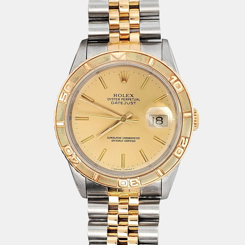 Rolex Datejust 16263 Automatic Champagne 18k Yellow Gold Stainless Steel Men's Wristwatch 36 mm Rolex Datejust 16263 Automatic Champagne 18k Yellow Gold Stainless Steel Men's Wristwatch 36 mm