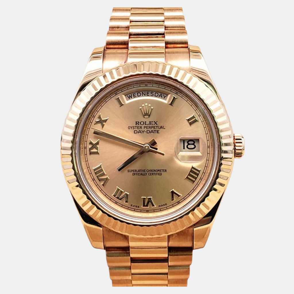 Rolex Day-Date President II 218238 Automatic Champagne 18k Yellow Gold Men's Wristwatch 41 mm Rolex Day-Date President II 218238 Automatic Champagne 18k Yellow Gold Men's Wristwatch 41 mm