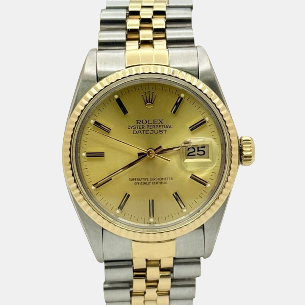 Rolex Datejust 16013 Automatic Champagne Dial 18k Yellow Gold Stainless Steel Men's Wristwatch 36mm Rolex Datejust 16013 Automatic Champagne Dial 18k Yellow Gold Stainless Steel Men's Wristwatch 36mm