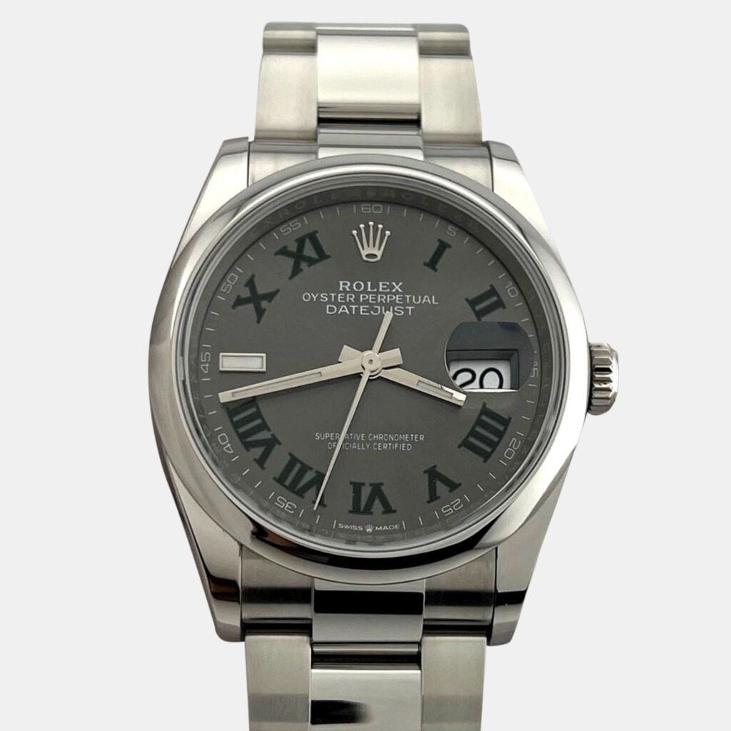 Rolex Datejust 126200 Automatic Slate Grey Dial Stainless Steel Men's Wristwatch 36mm Rolex Datejust 126200 Automatic Slate Grey Dial Stainless Steel Men's Wristwatch 36mm