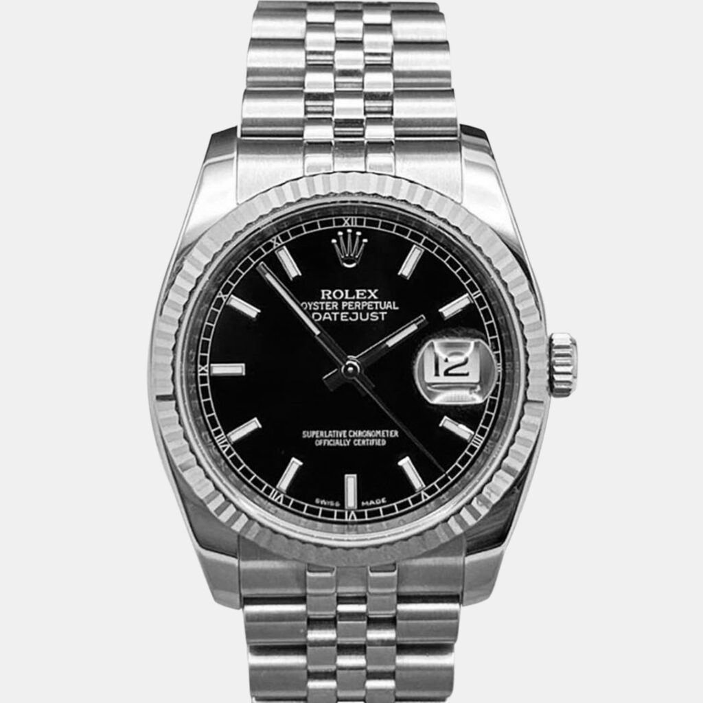Rolex Datejust 116234 Automatic Black Dial 18k White Gold Stainless Steel Men's Wristwatch 36mm Rolex Datejust 116234 Automatic Black Dial 18k White Gold Stainless Steel Men's Wristwatch 36mm
