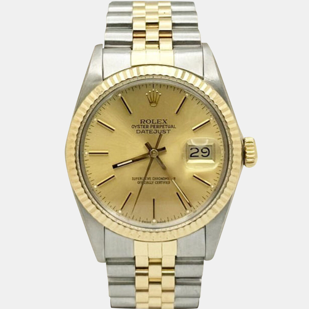 Rolex Datejust 16013 Automatic Champagne Dial 18K Yellow Gold Stainless Steel Men's Wristwatch 36mm Rolex Datejust 16013 Automatic Champagne Dial 18K Yellow Gold Stainless Steel Men's Wristwatch 36mm