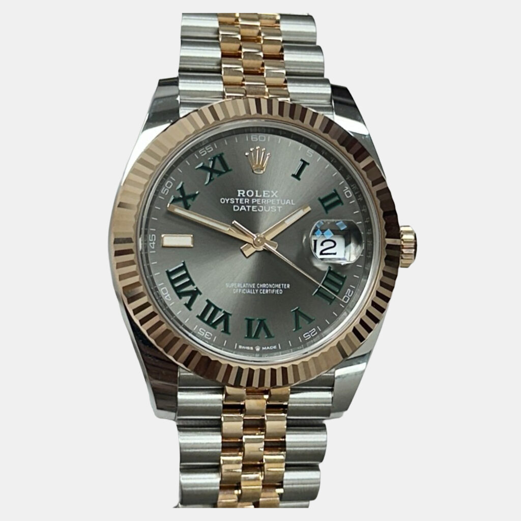 Rolex Datejust 126331 Automatic Slate Wimbledon Dial Stainless Steel 18k Rose Gold Men's Wristwatch 41 mm Rolex Datejust 126331 Automatic Slate Wimbledon Dial Stainless Steel 18k Rose Gold Men's Wristwatch 41 mm
