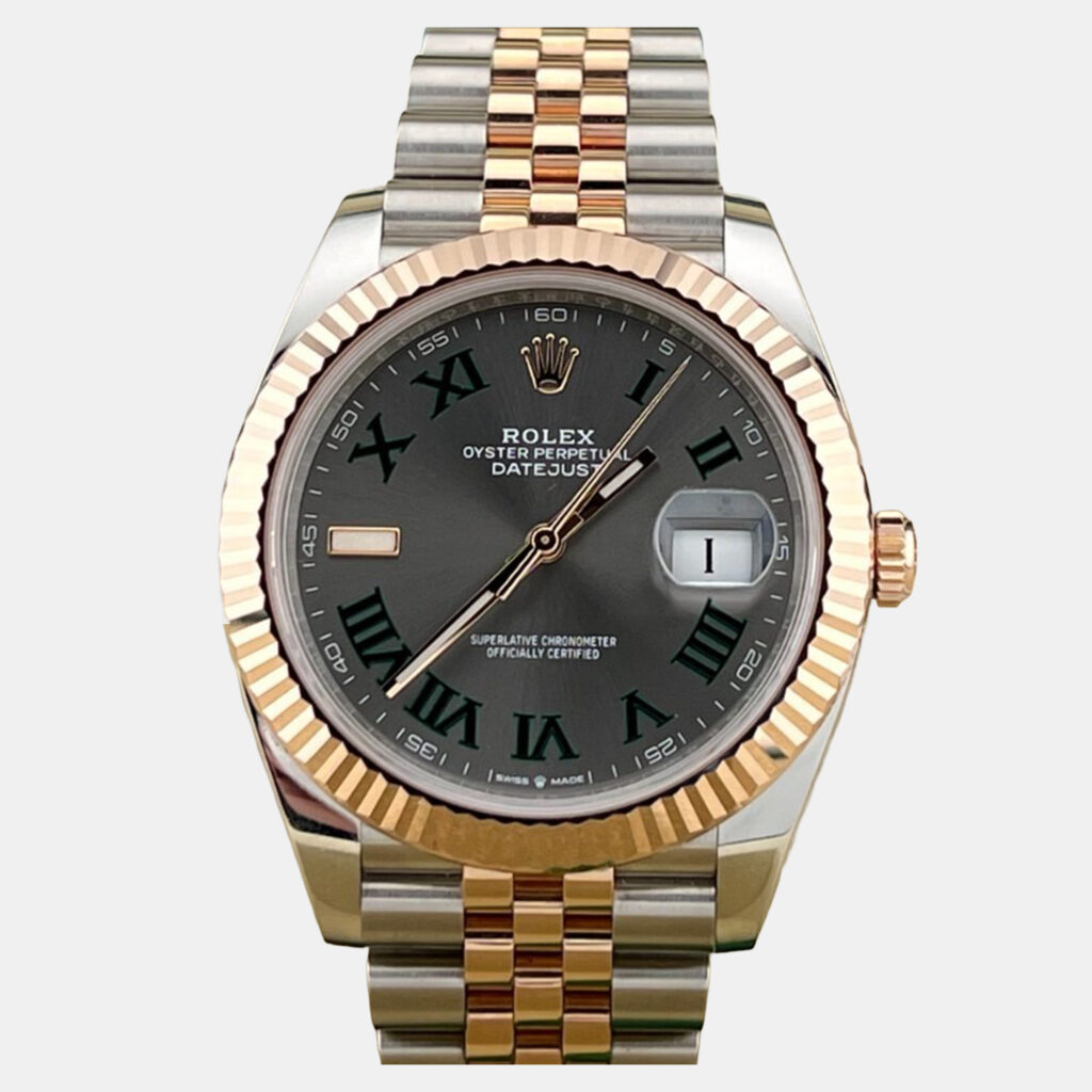 Rolex Datejust 41 126331 Automatic Slate Wimbledon Dial 18K Rose Gold Stainless Steel Men's Wristwatch 41 mm Rolex Datejust 41 126331 Automatic Slate Wimbledon Dial 18K Rose Gold Stainless Steel Men's Wristwatch 41 mm