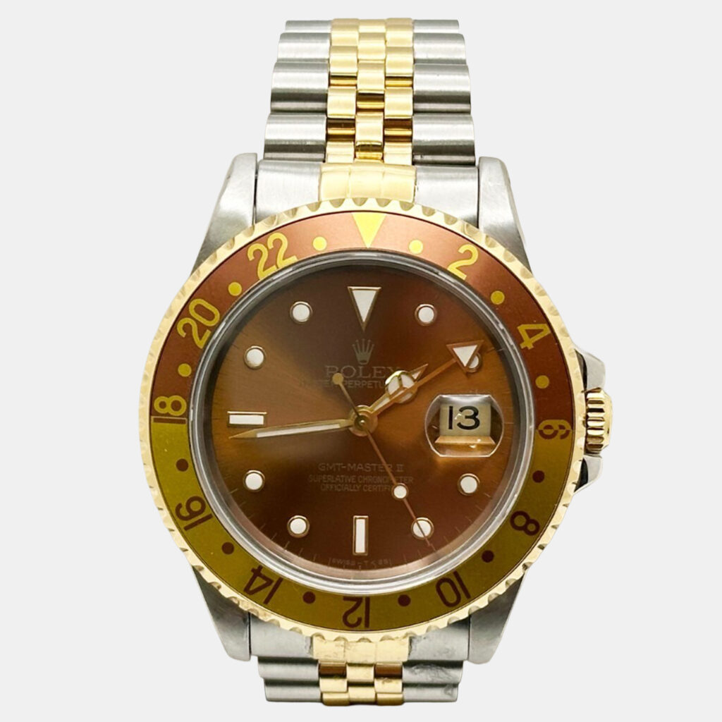 Rolex GMT-Master II 16713 Automatic Brown Dial 18K Yellow Gold Stainless Steel Men's Wristwatch 40 mm Rolex GMT-Master II 16713 Automatic Brown Dial 18K Yellow Gold Stainless Steel Men's Wristwatch 40 mm