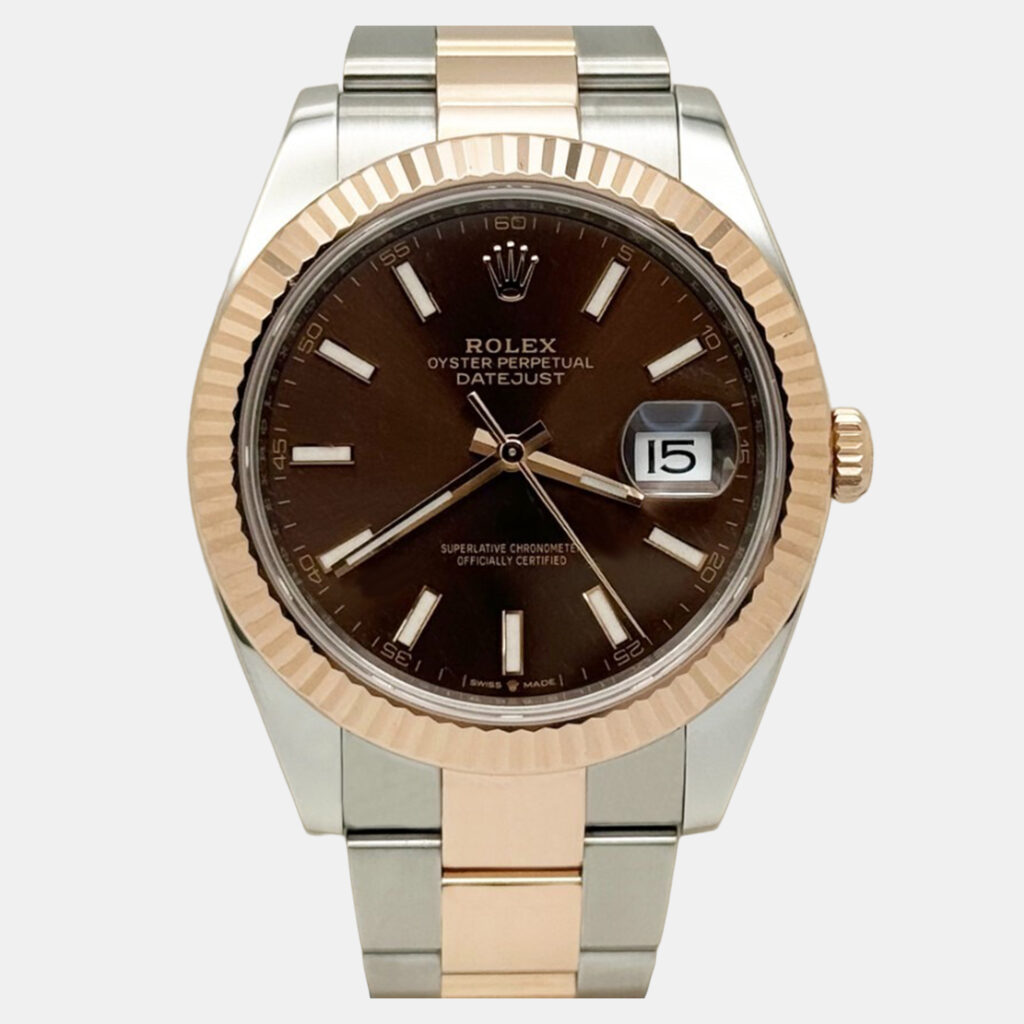 Rolex Datejust 126331 Automatic Brown 18k Rose Gold Stainless Steel Men's Wristwatch 41 mm Rolex Datejust 126331 Automatic Brown 18k Rose Gold Stainless Steel Men's Wristwatch 41 mm