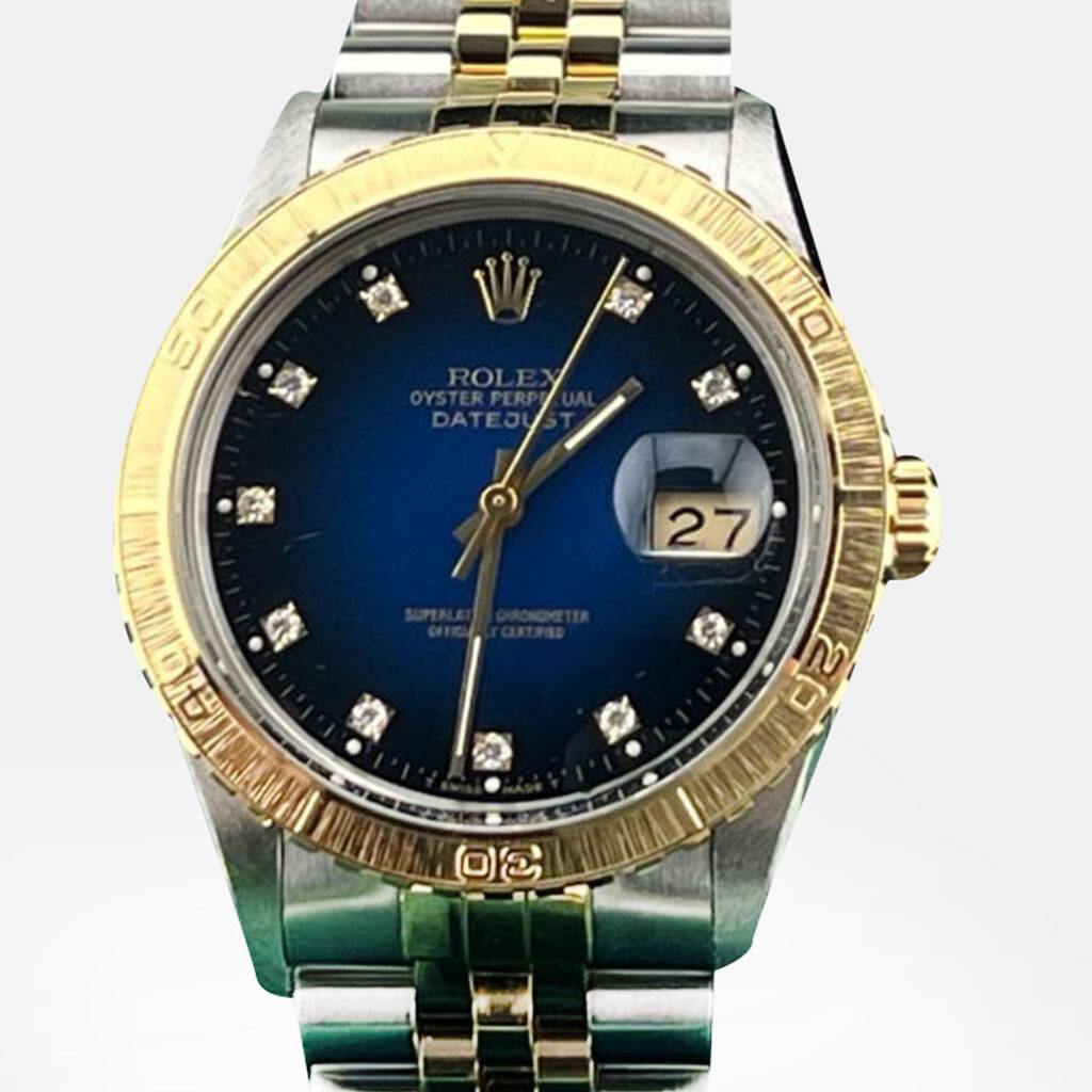 Rolex Datejust 16253 Automatic Blue diamonds 18k Yellow Gold Stainless Steel Men's Wristwatch 36 mm Rolex Datejust 16253 Automatic Blue diamonds 18k Yellow Gold Stainless Steel Men's Wristwatch 36 mm
