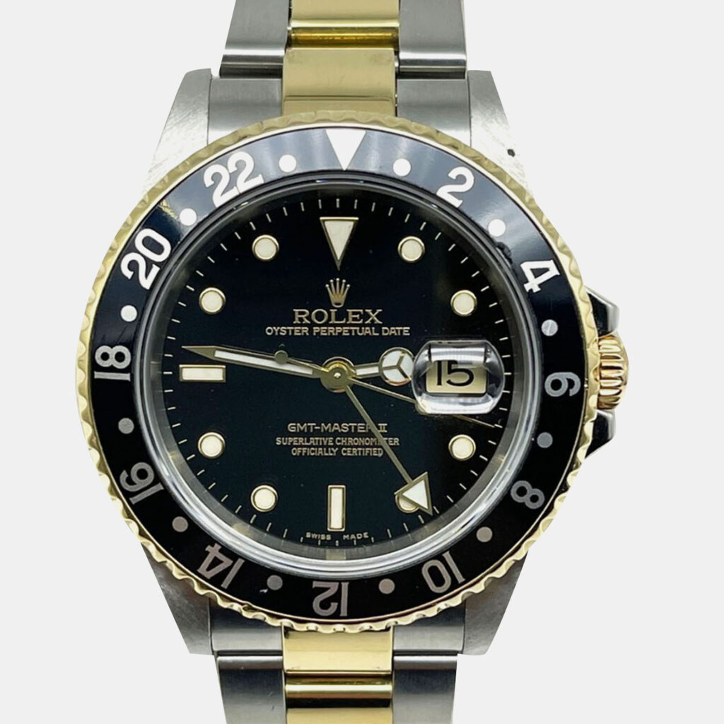 Rolex GMT Master II 16713 Automatic Black 18k Yellow Gold Stainless Steel Men's Wristwatch 40 mm Rolex GMT Master II 16713 Automatic Black 18k Yellow Gold Stainless Steel Men's Wristwatch 40 mm