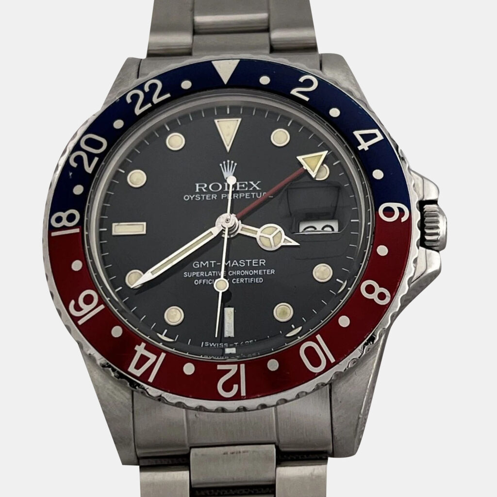 Rolex GMT Master 16750 Automatic Black Spider Dial Stainless Steel Men's Wristwatch 40 mm Rolex GMT Master 16750 Automatic Black Spider Dial Stainless Steel Men's Wristwatch 40 mm