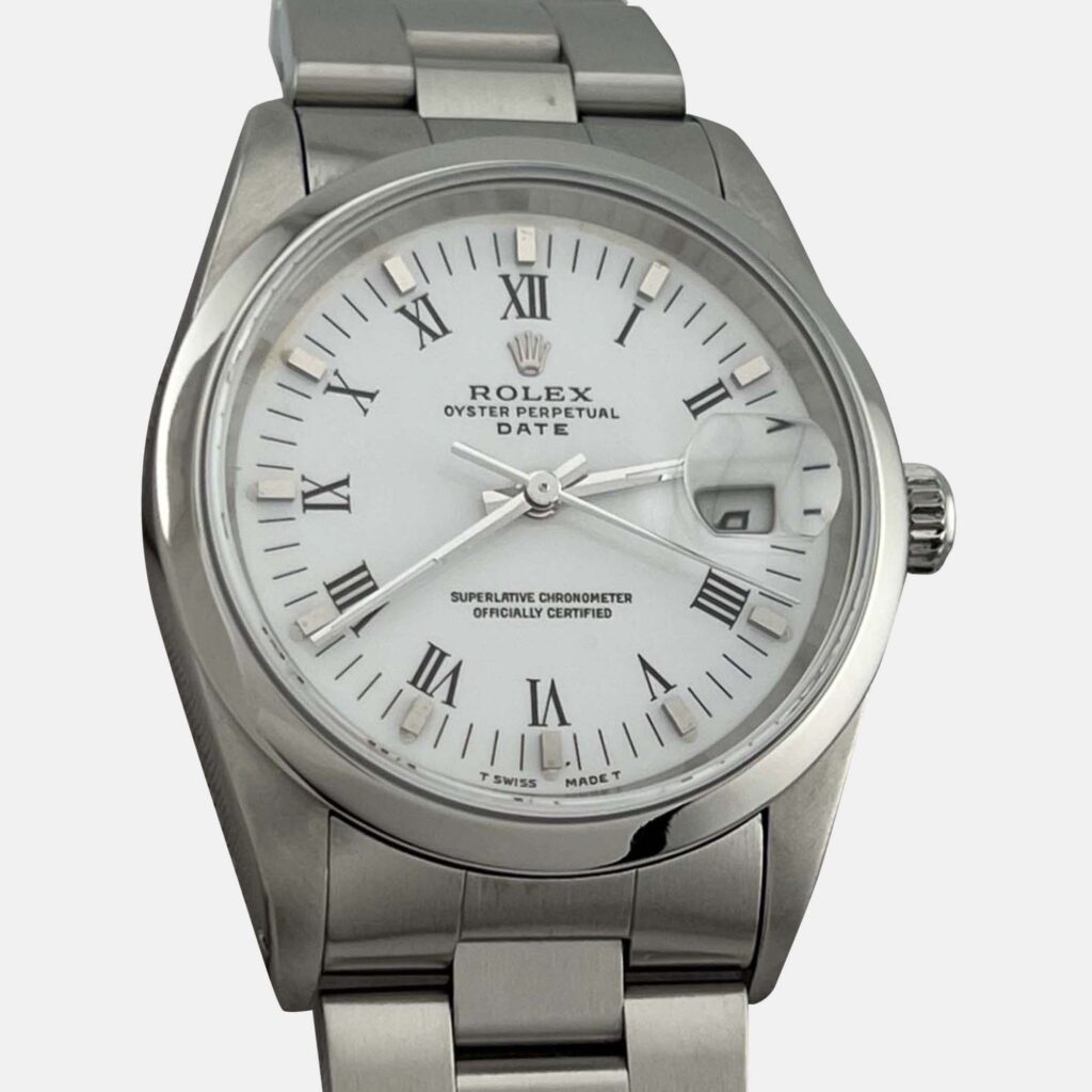 Rolex Date 15200 Automatic White Stainless Steel Men's Wristwatch 34 mm Rolex Date 15200 Automatic White Stainless Steel Men's Wristwatch 34 mm