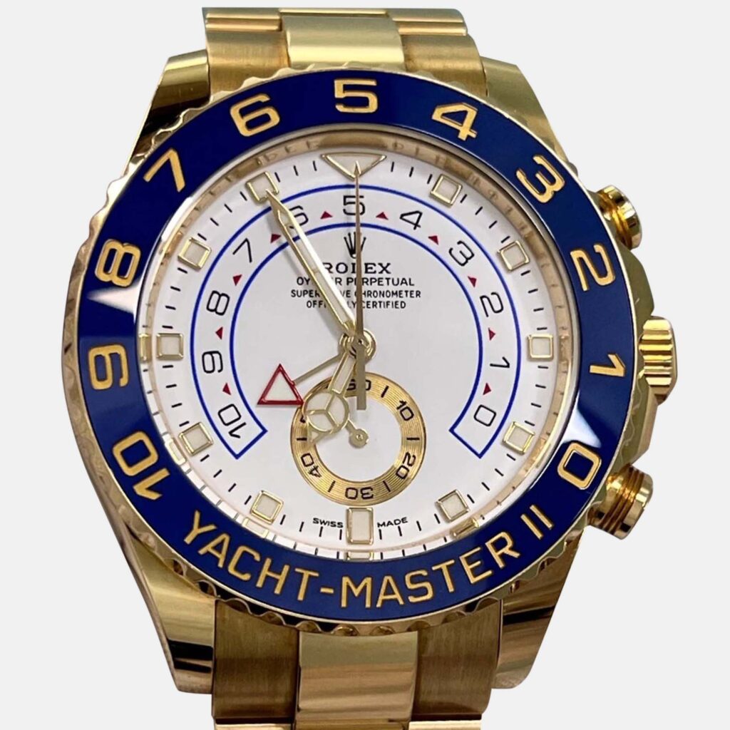 luxury-men-rolex-used-watches-p1239656-008-1.jpg Rolex Yacht Master II 116688 Automatic White 18k Yellow Gold Men's Wristwatch 44 mm