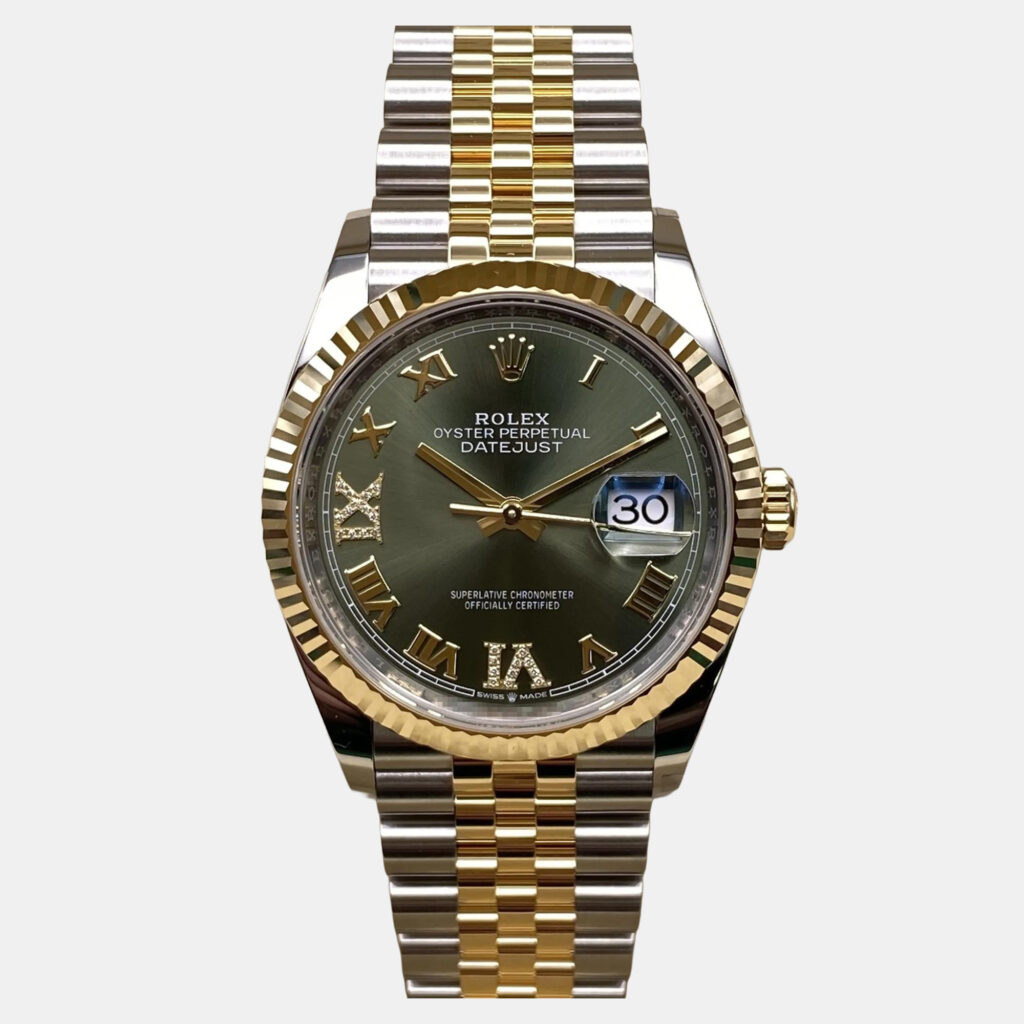 Rolex Datejust 126233 Automatic Olive Green Dial Stainless Steel 18k Yellow Gold Men's Wristwatch 36mm Rolex Datejust 126233 Automatic Olive Green Dial Stainless Steel 18k Yellow Gold Men's Wristwatch 36mm