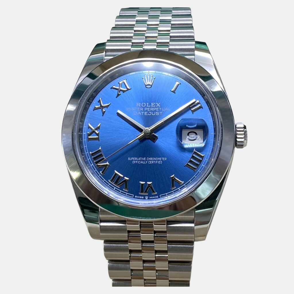 Rolex Datejust 126300 Automatic Blue Roman Dial Stainless Steel Men's Wristwatch 41 mm Rolex Datejust 126300 Automatic Blue Roman Dial Stainless Steel Men's Wristwatch 41 mm