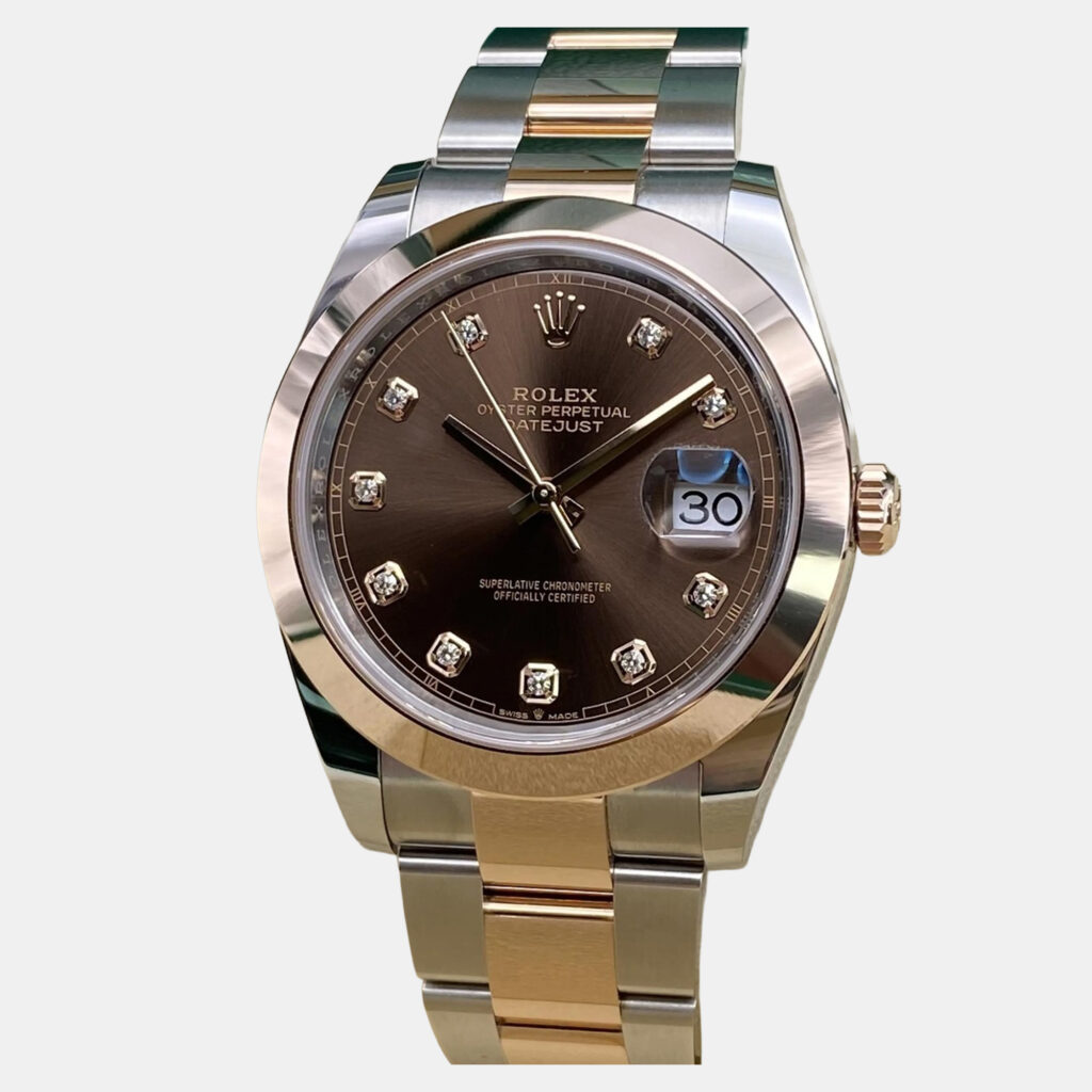 luxury-men-rolex-used-watches-p1244286-007.jpg Rolex Datejust 126301 Automatic Chocolate Diamond Dial Stainless Steel 18k Rose Gold Men's Wristwatch 41 mm