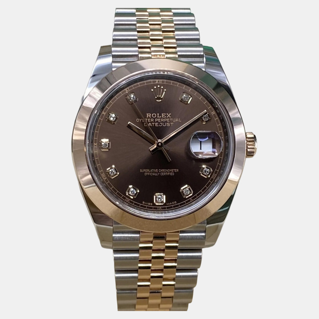 Rolex Datejust 126301 Automatic Chocolate Diamond Dial Stainless Steel Rose Gold Men's Wristwatch 41 mm Rolex Datejust 126301 Automatic Chocolate Diamond Dial Stainless Steel Rose Gold Men's Wristwatch 41 mm
