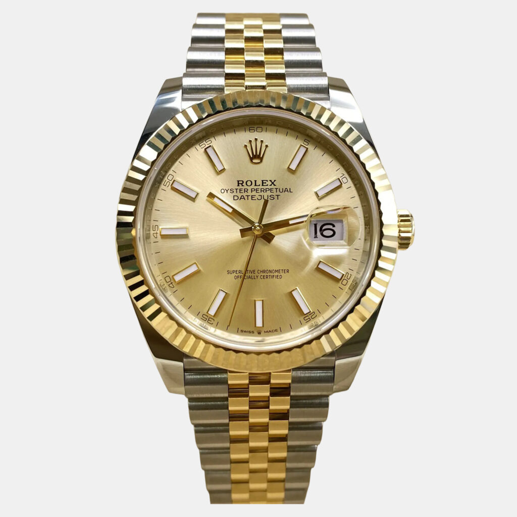 luxury-men-rolex-used-watches-p1244294-008-1.jpg Rolex Datejust 126333 Automatic Champagne Dial Stainless Steel 18k Yellow Gold Men's Wristwatch 41 mm